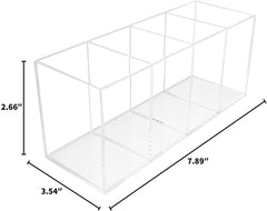 QPEY portabrochas maquillaje acrílico transparente para organizar pinceles