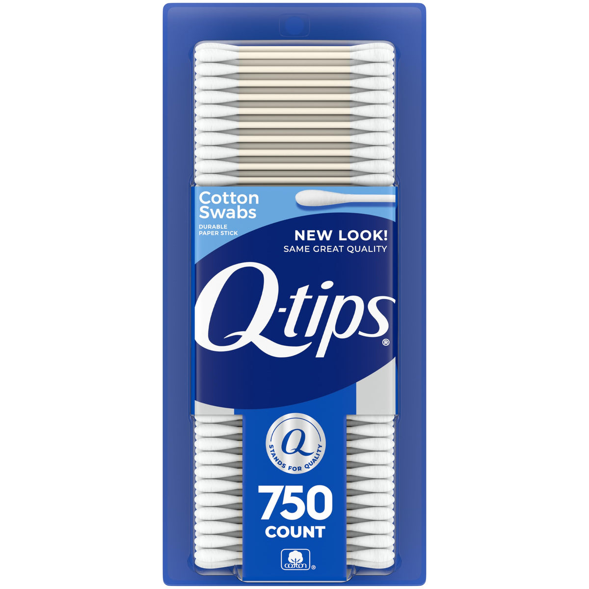 Bastoncillos Q-tips originales de algodón para uso diario y cuidado rápido.