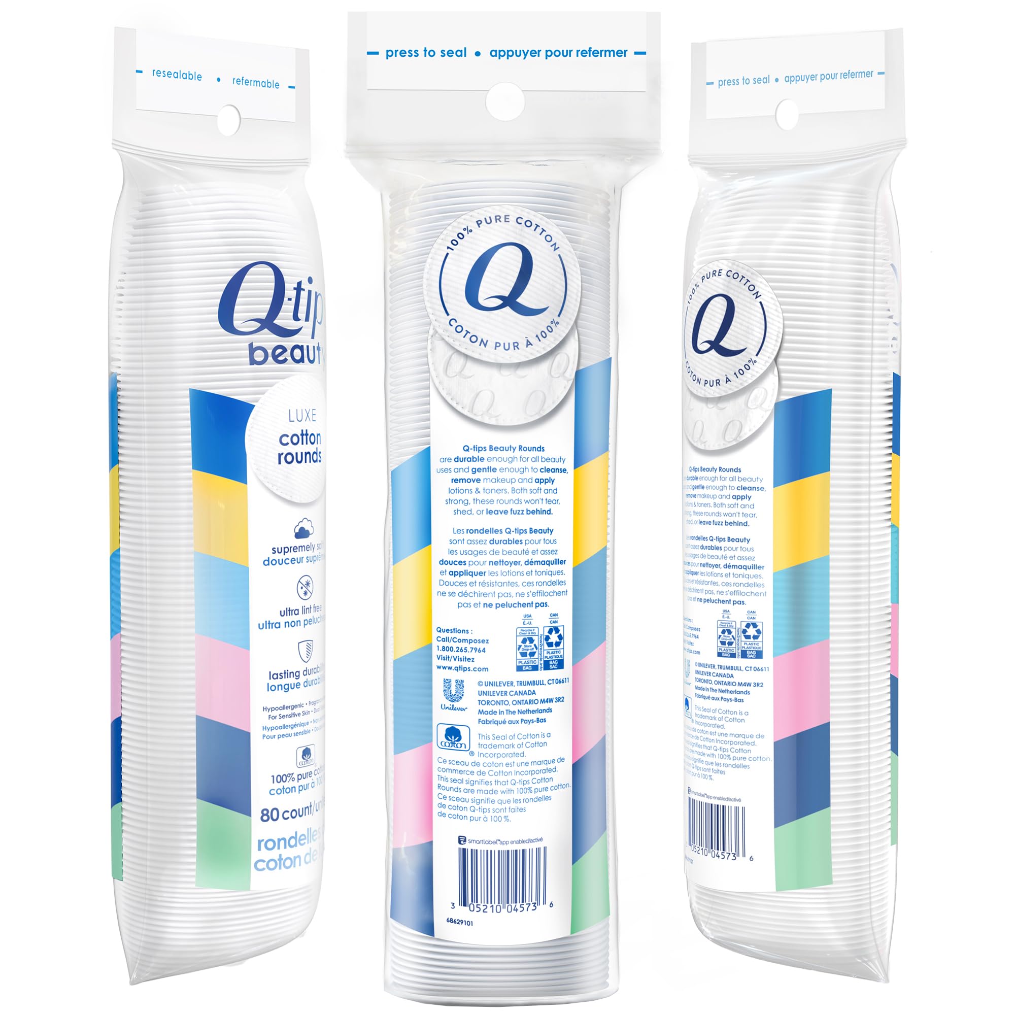 Q-Tips Beauty Luxe paquete de viaje: ideal para retoques y cuidado de la piel.