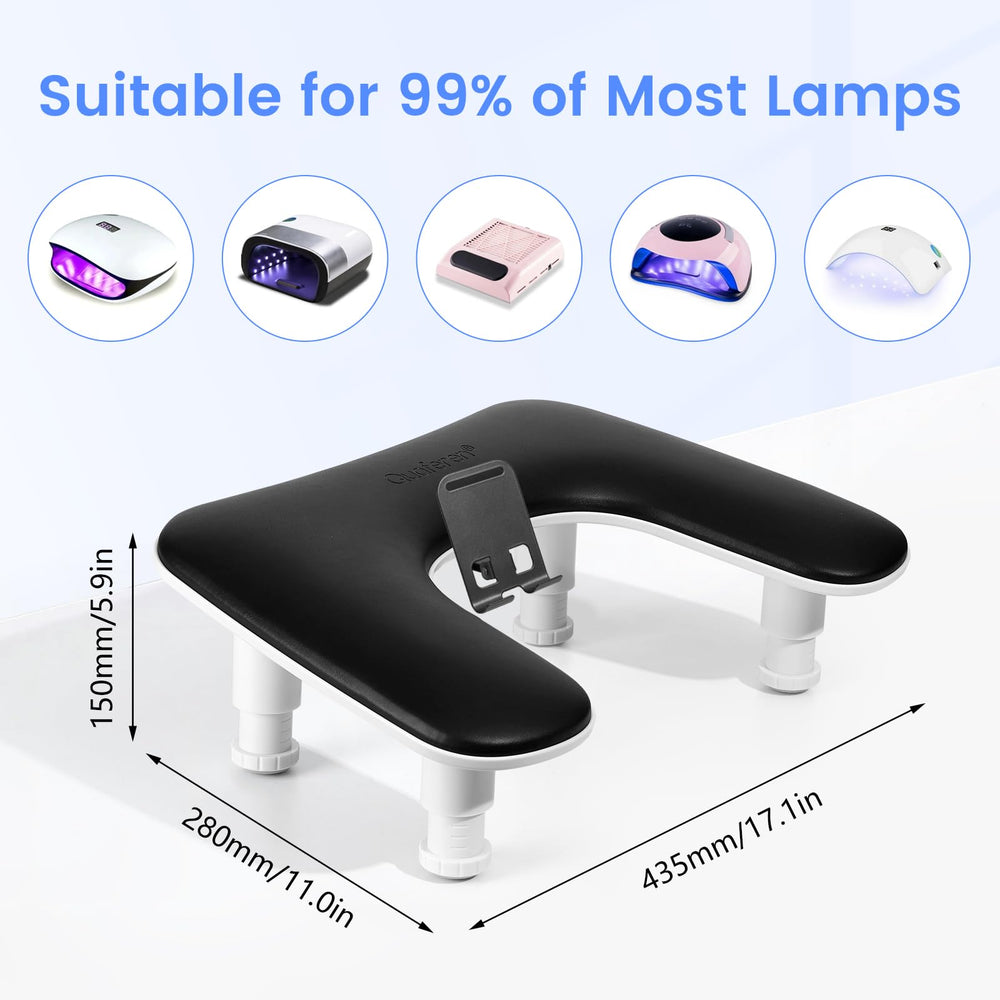 Quaferen reposo cómodo para manicuras con lámparas LED/UV.