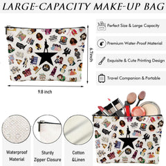 QualityLife organizador cosméticos de lino impermeable, ideal para viaje diario.