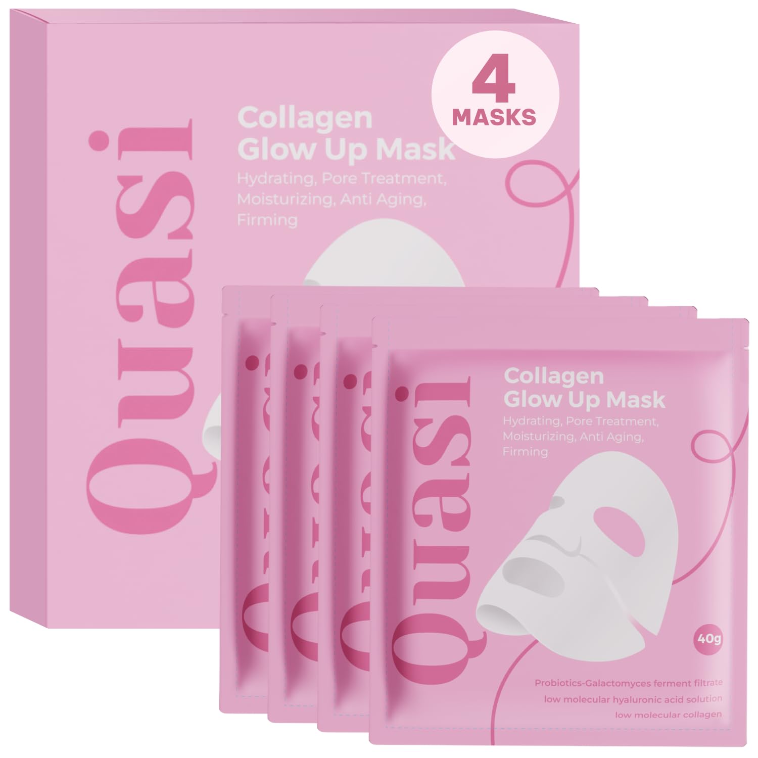 Quasi Bio-Collagen mascarilla nocturna: aplicación suave y hidratación profunda.