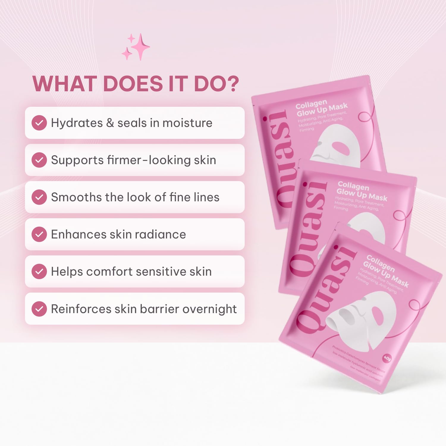 Quasi Bio-Collagen mascarilla apta para todo tipo de piel.