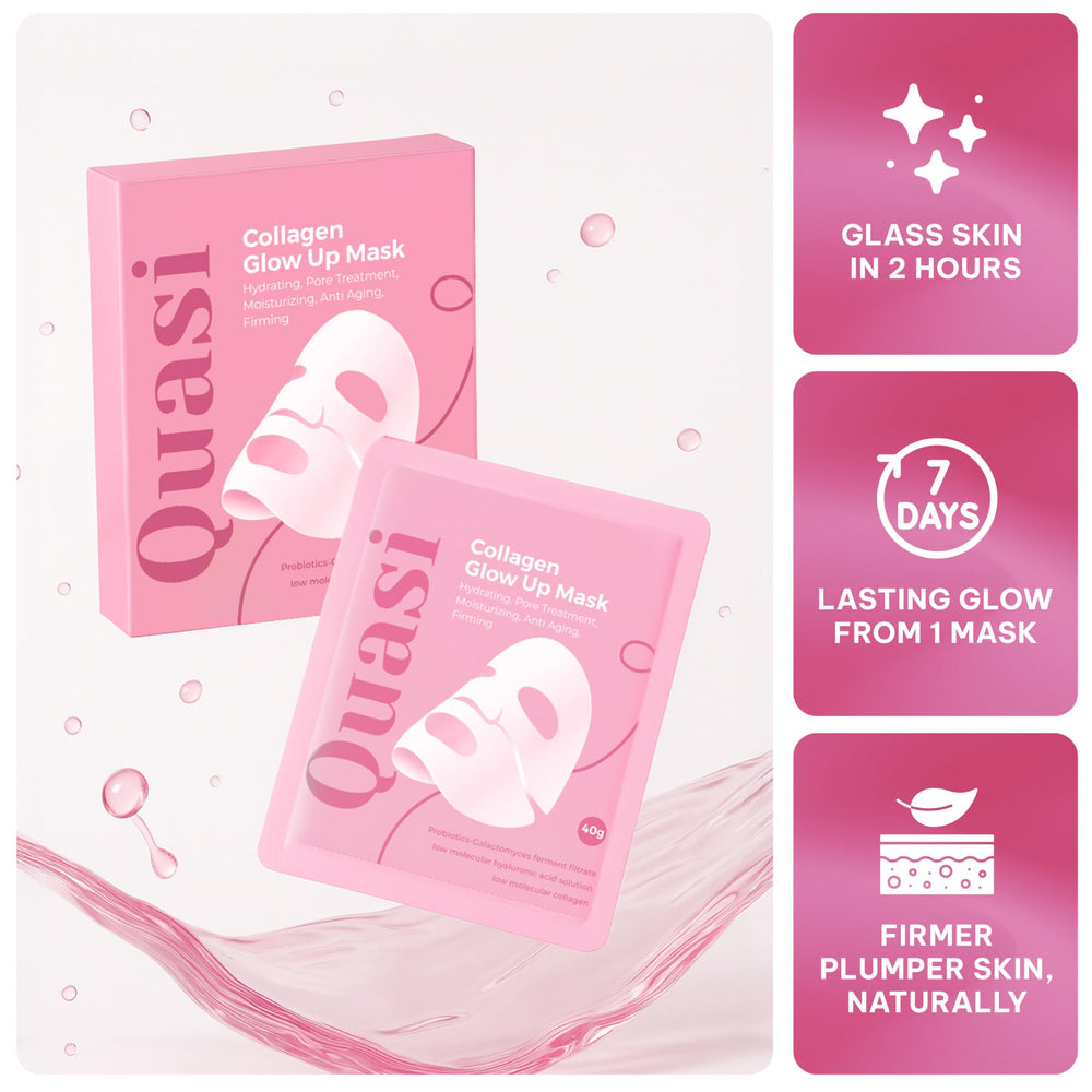 Quasi Bio-Collagen mascarilla mejora tono de piel y luminosidad.
