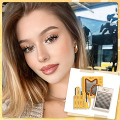 QUEWEL Fairy-Lash-Clusters Kit Banda invisible 0,05 mm para acabado natural