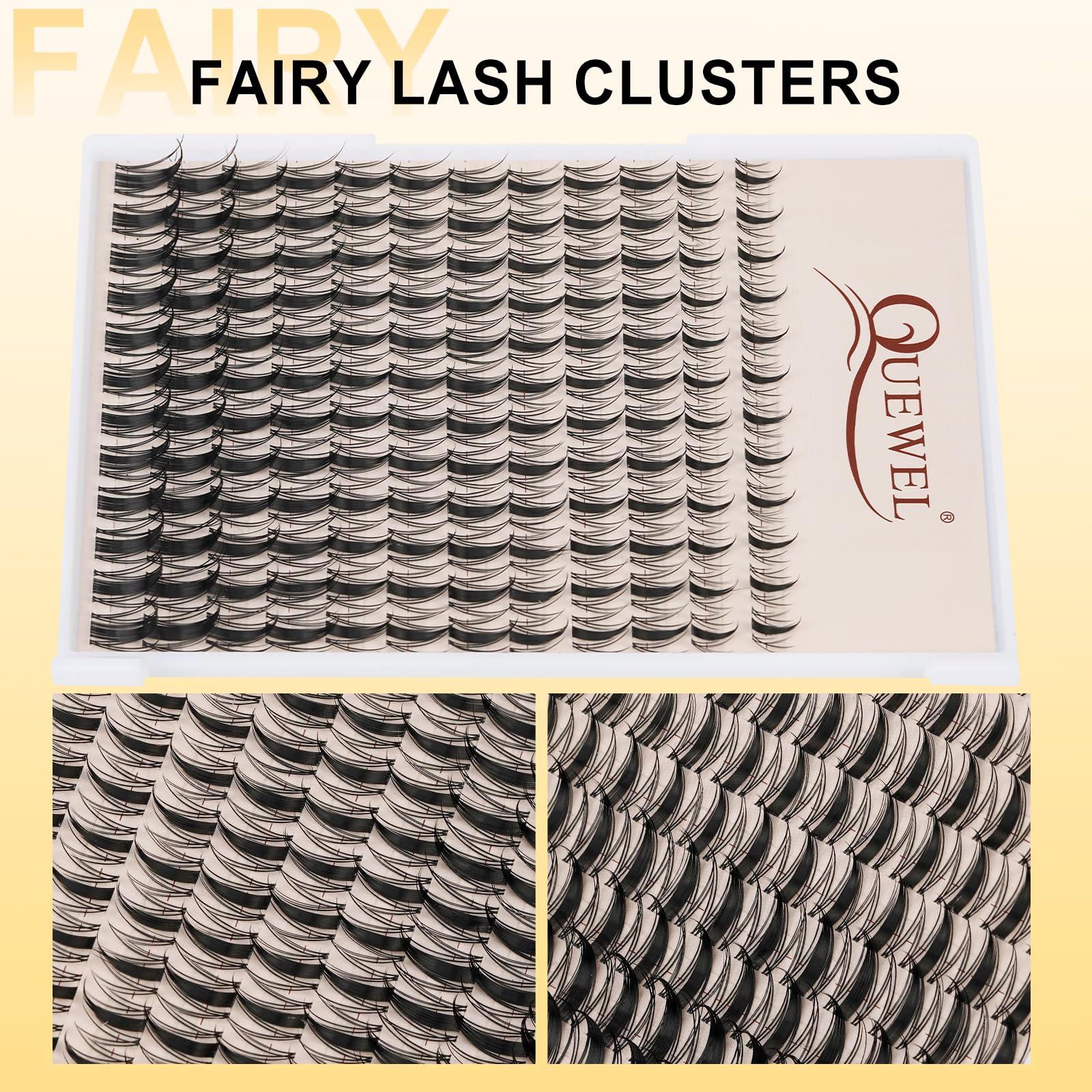 QUEWEL Fairy-Lash-Clusters Kit Efecto manga para mirada suave