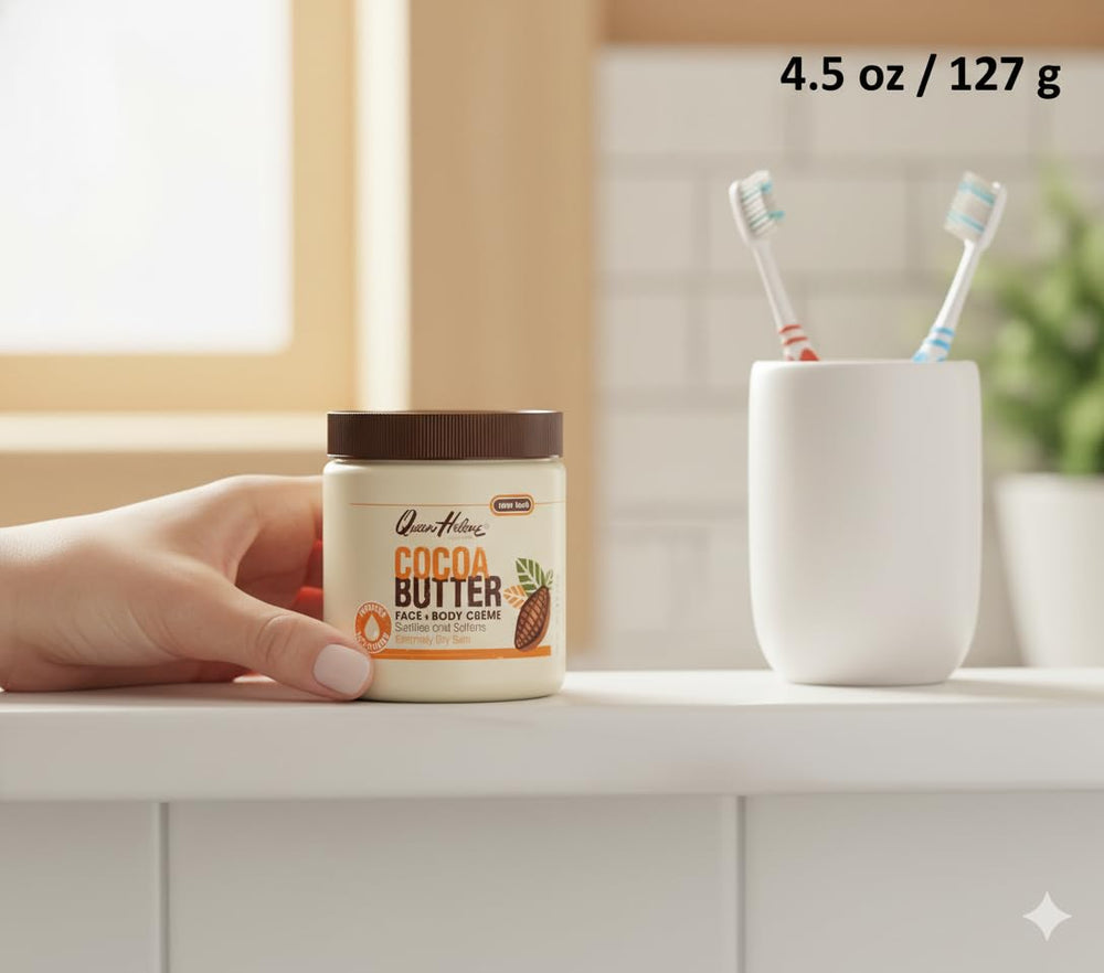 Queen Helene creme-beurre-de-cacao etiquette-claire facilite la reconnaissance du produit.
