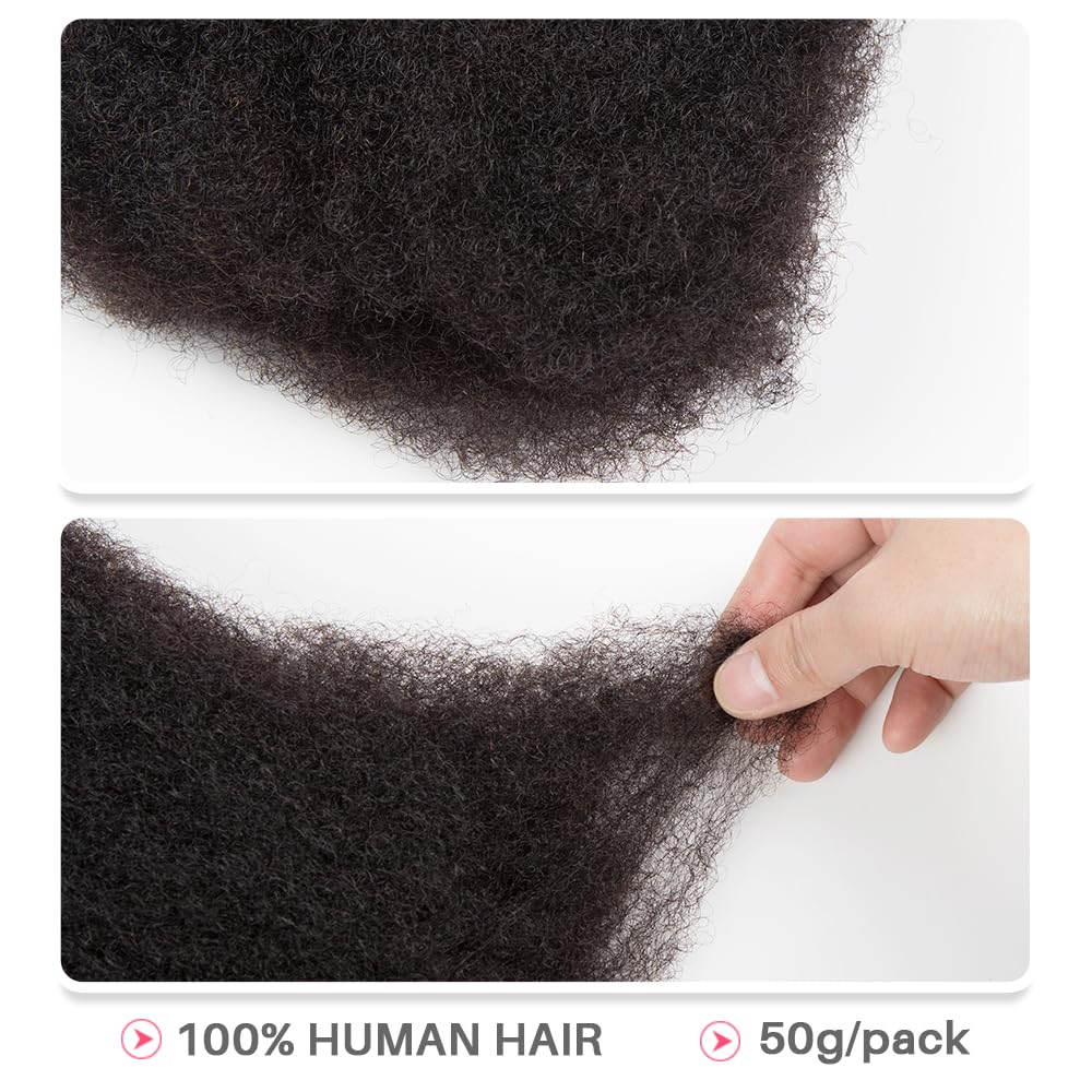 QUEEN VIRGIN REMY Cabello afro rizado a granel, colores variados para personalizar.