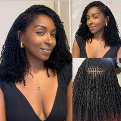 QUEEN VIRGIN REMY Cabello afro rizado a granel, extensiones para locs, aspecto natural.