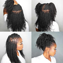 QUEEN VIRGIN REMY Cabello afro rizado a granel, torcidos crochet versátiles.