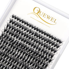 QUEWEL Cluster Pestañas 240 piezas: extensión rápida para un look natural.