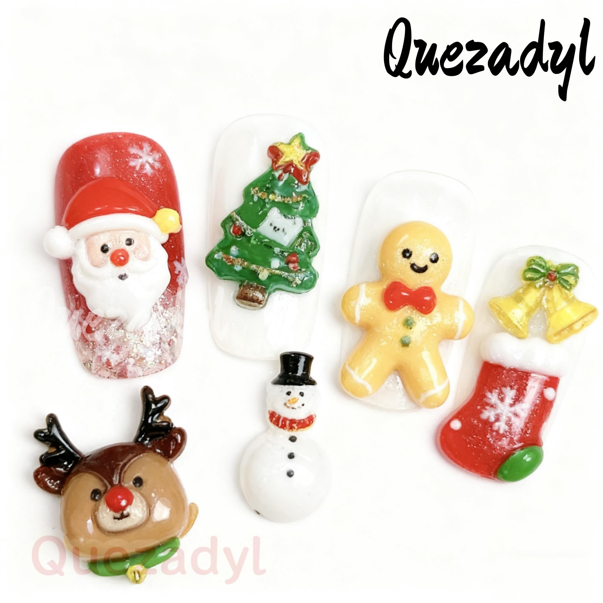 Quezadyl campana-de-reno en uñas para destellos brillantes