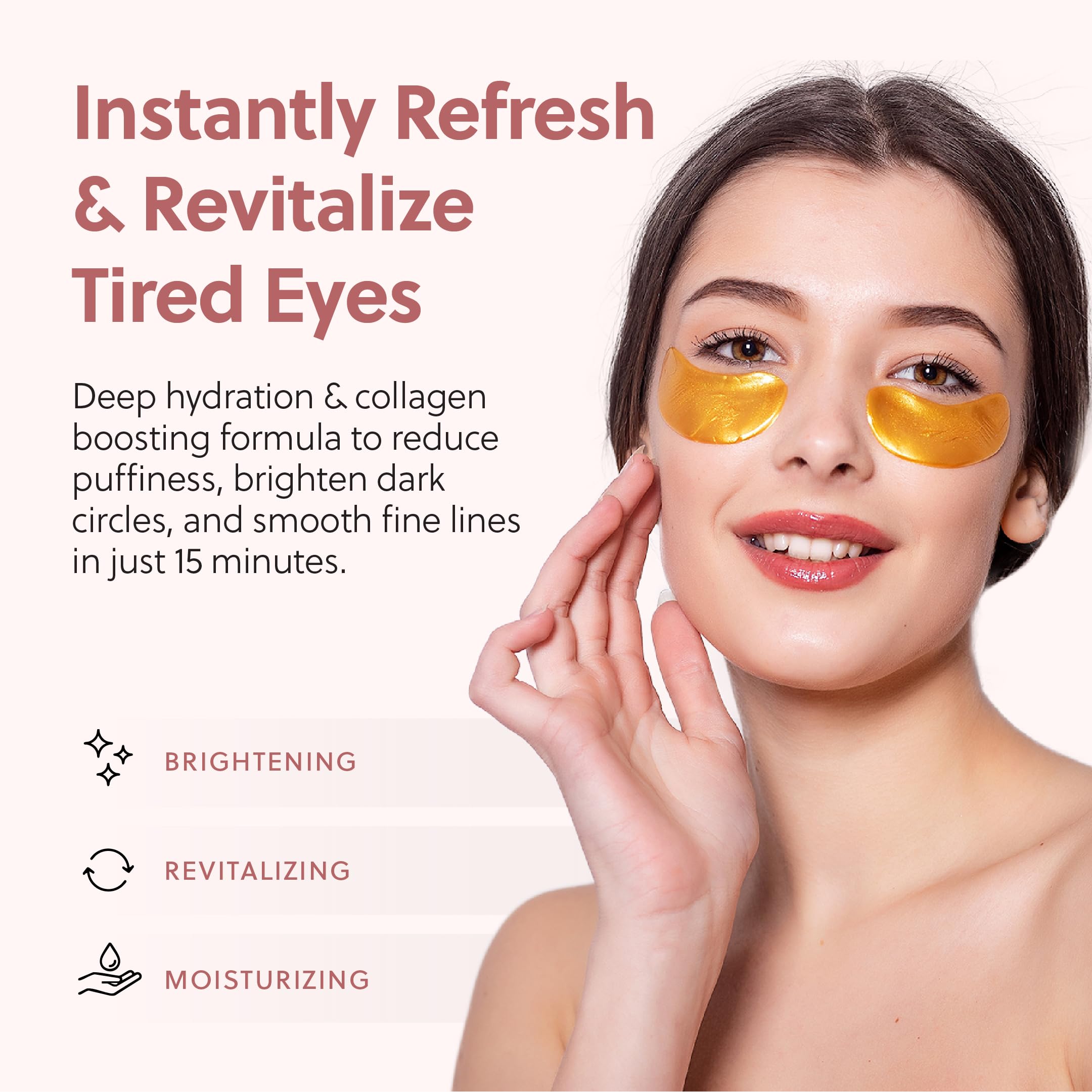 QUIA Beauty eye patches placed under the eyes deliver a cooling, de-puffing feel.
