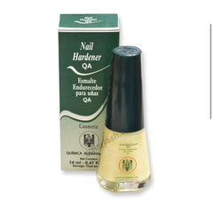 Química Alemana endurecedor de uñas 0.47 oz para fortalecimiento y acabado claro.
