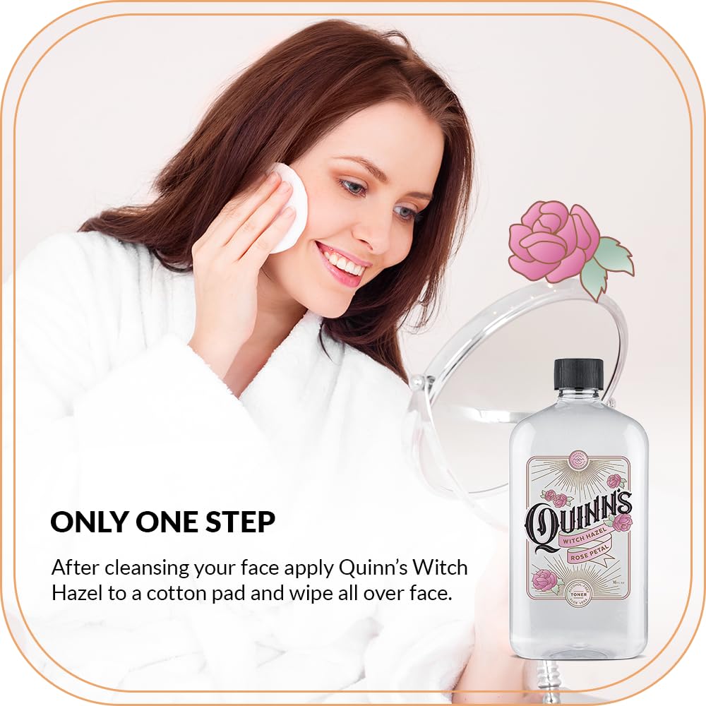 Quinn's cuidado de la piel sin alcohol con hidratación suave.