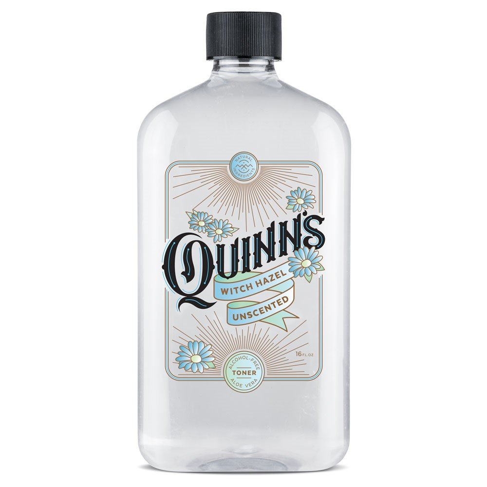 Quinns hamamelis sin alcohol con aloe vera, botella clara para uso diario