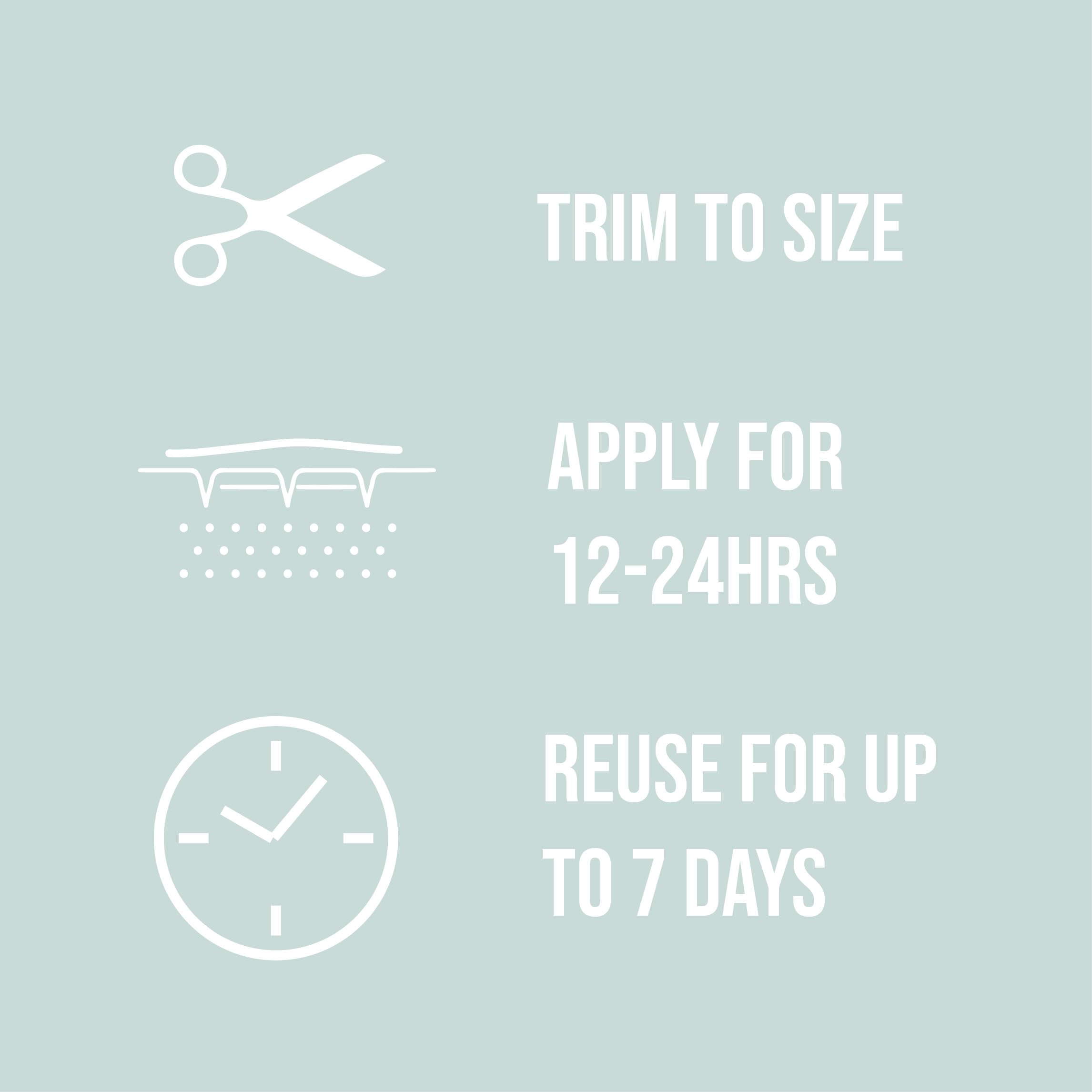 Quitch silicone scar sheets are water-resistant for daily use.