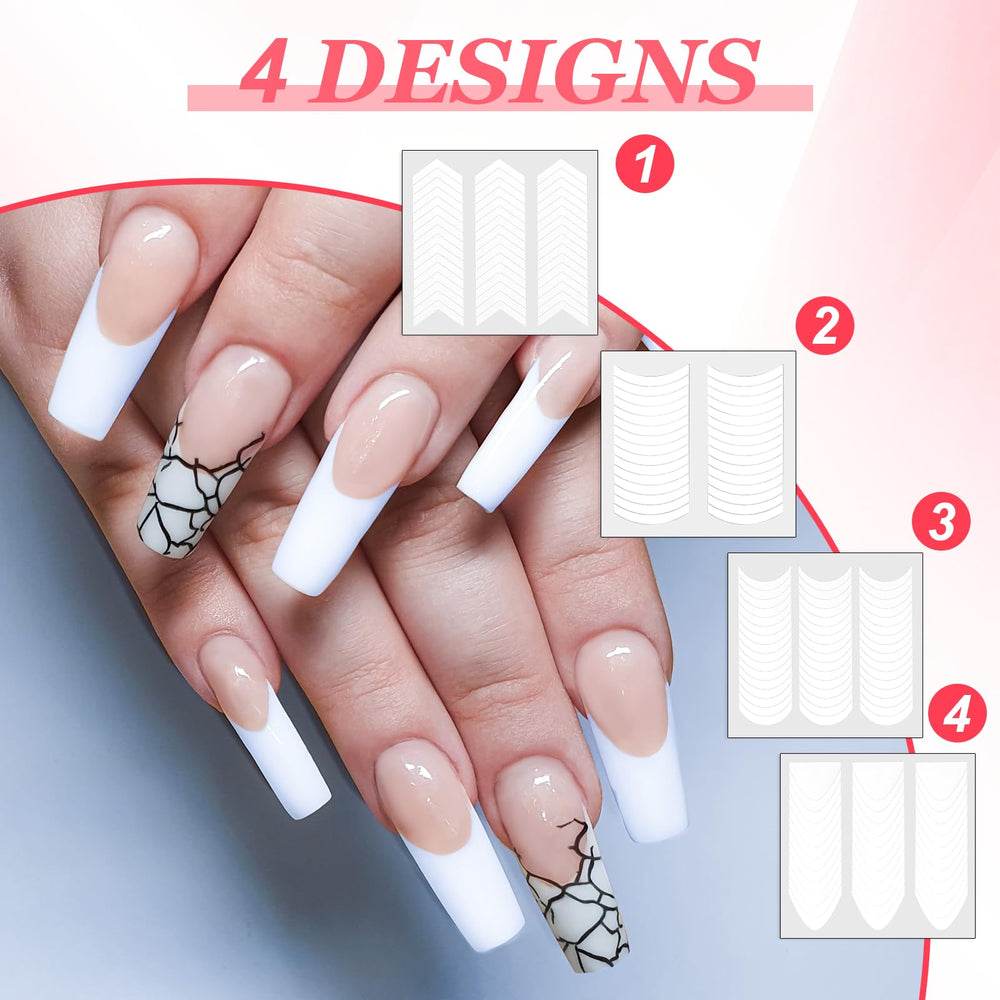 Cuatro diseños lunares de Qulkws para personalizar uñas con estilo.