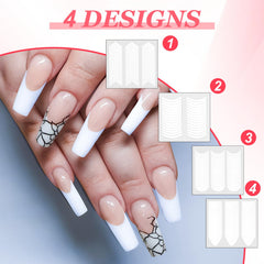 Cuatro diseños lunares de Qulkws para personalizar uñas con estilo.