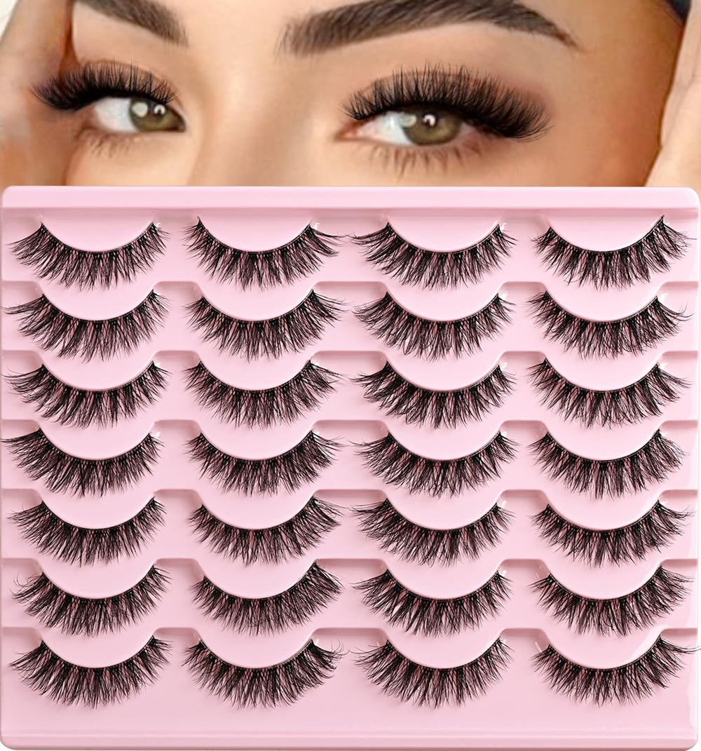 Pestañas QUNETY con efecto ojo de gato de 8-14 mm para un look suave