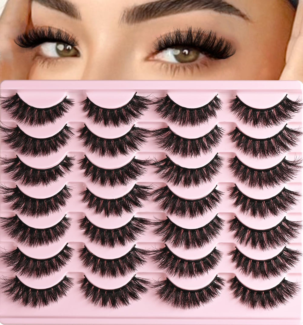 Pestañas QUNETY Wispy Cat Eye para look natural y definido