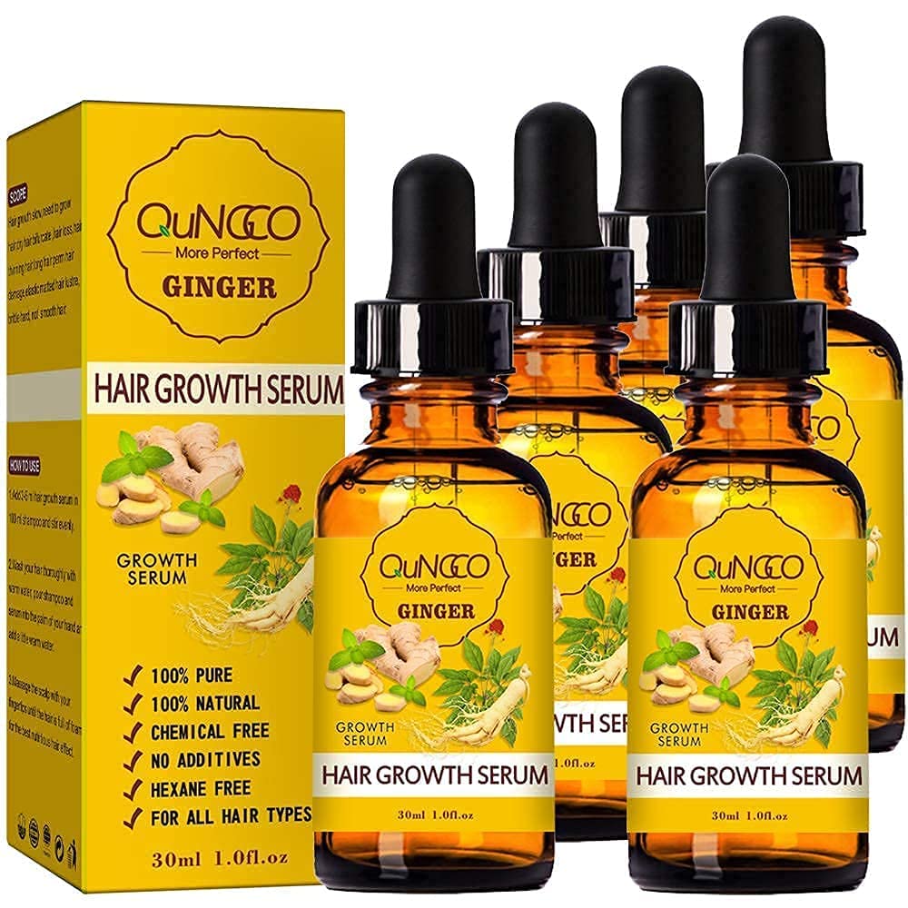 QUNGCO Serum cabello crecimiento, posible densidad visible en la botella