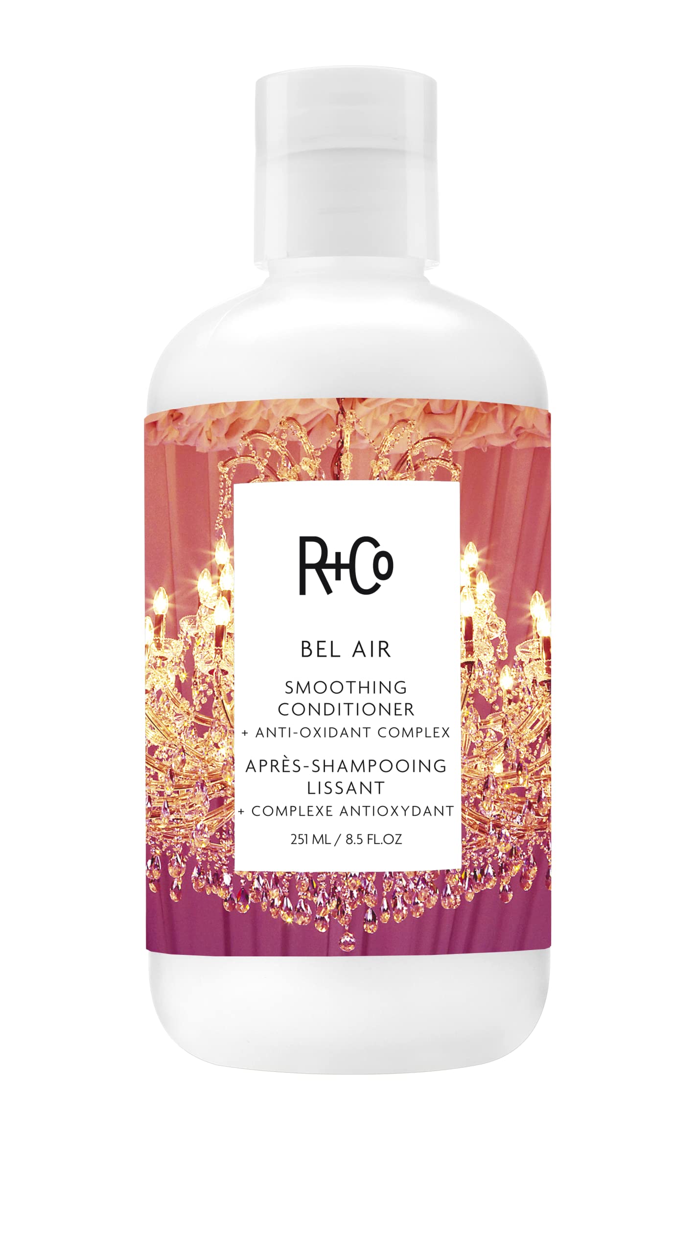 R+Co BEL AIR: la bouteille du conditionneur, douceur et lissage possibles.