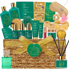 RA ROSA ACCA cesta-regalos-spa-35-pcs: experiencia de spa en casa para autocuidado
