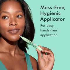 Silicone brush applicator for hygienic, hands-free Rael gel use.