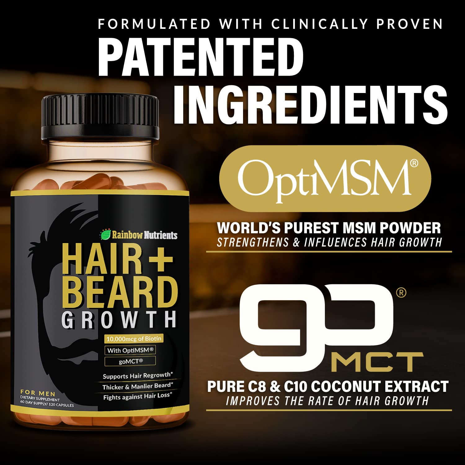 Rainbow Nutrients OptiMSM breveté – formulation avancée pour cheveux
