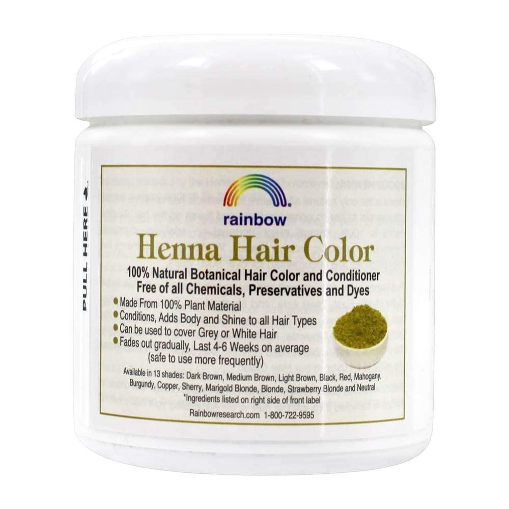 Rainbow Research Henna aplicación en cabello con color natural y duradero