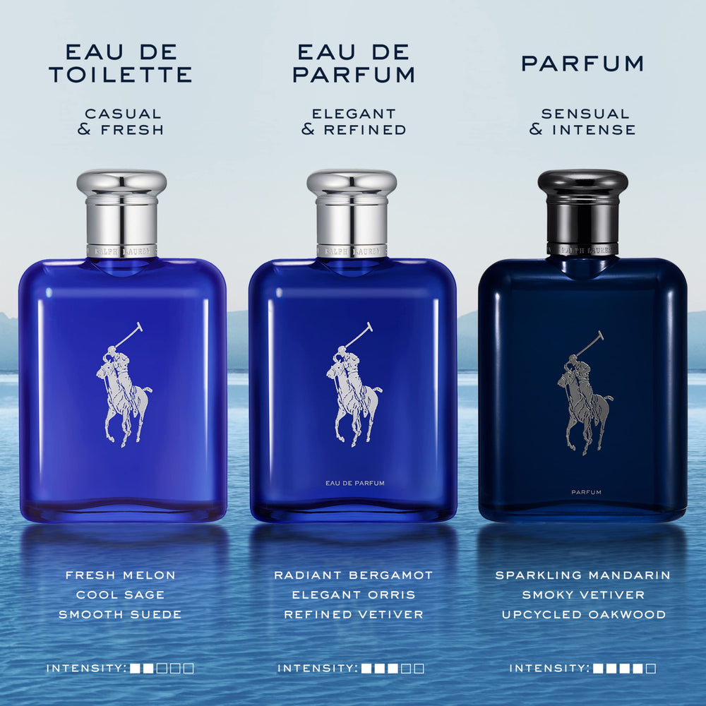 Polo Blue: nota de melón cantalupo para una frescura intensa.