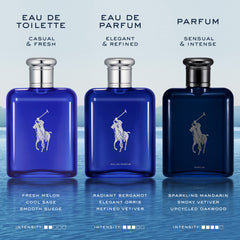 Polo Blue: nota de melón cantalupo para una frescura intensa.