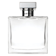 Ralph Lauren Romance, botella de vidrio elegante para fragancia floral y duradera.