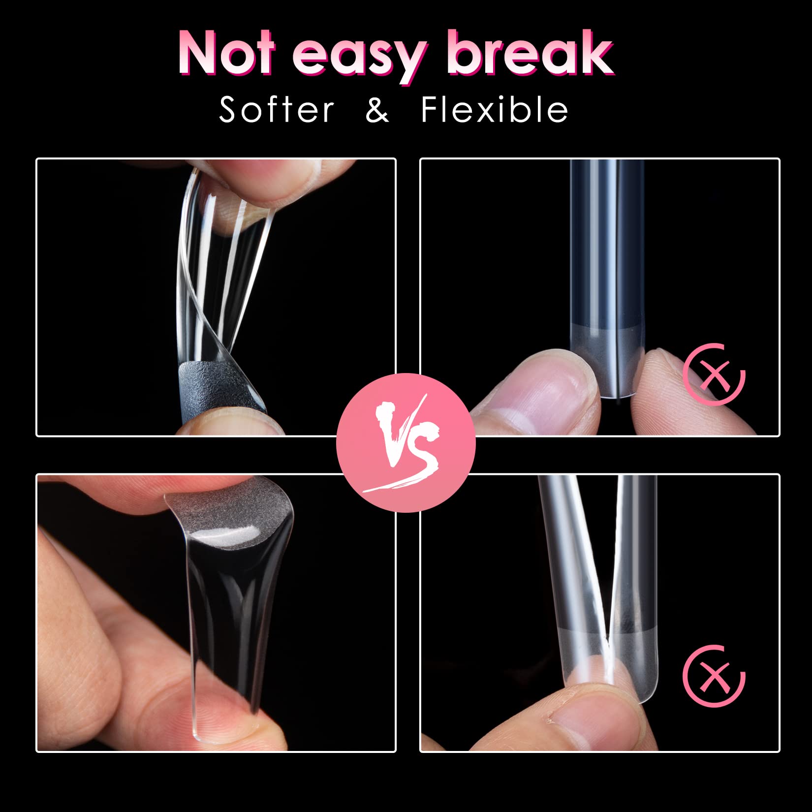 Ranrose uñas largas rectas para un estilo elegante y moderno