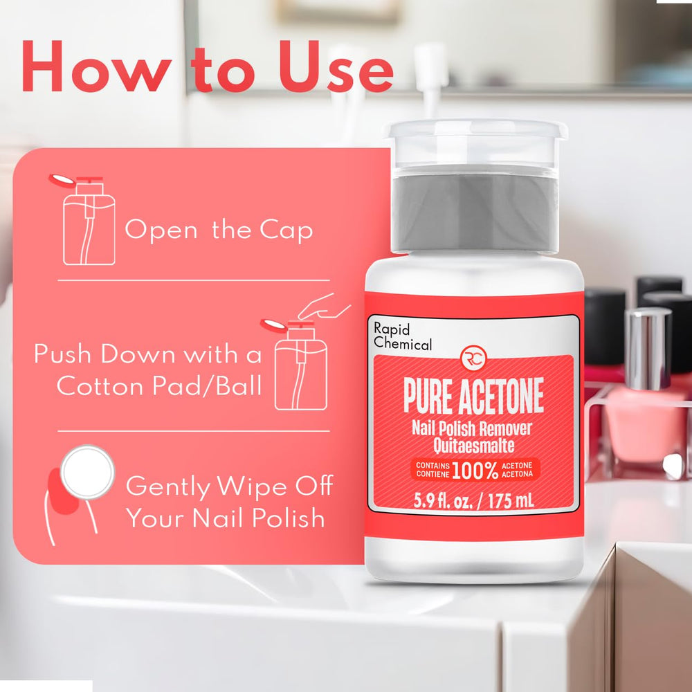 RAPID PROTECTANT 175ml acetone bottle for fast gel and acrylic removal.