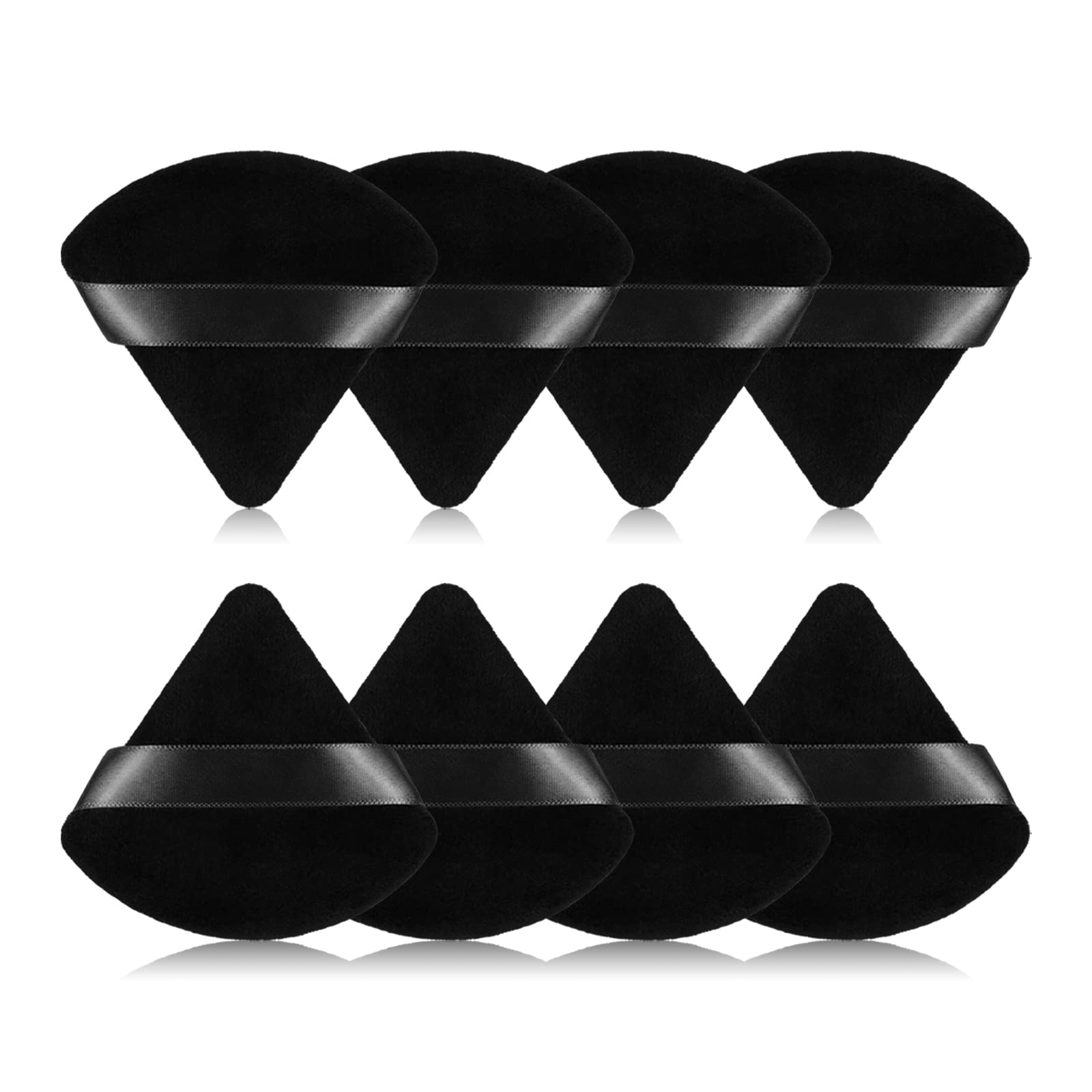 Esponja triangular RAREIUS para polvo en frente y mejillas, acabado suave.