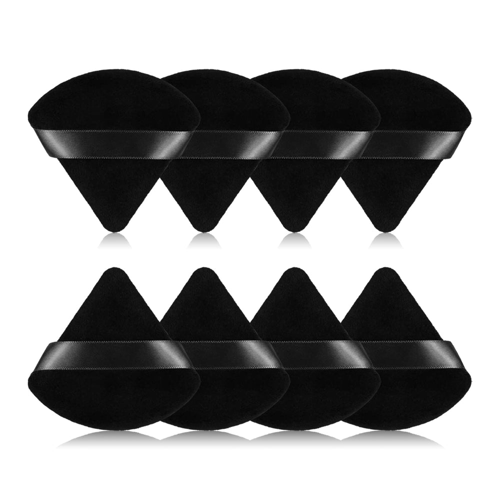 Esponja triangular RAREIUS para polvo en frente y mejillas, acabado suave.