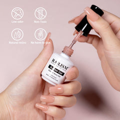 RARJSM Base Nude Rose: muestra color rosado suave para uñas flexibles