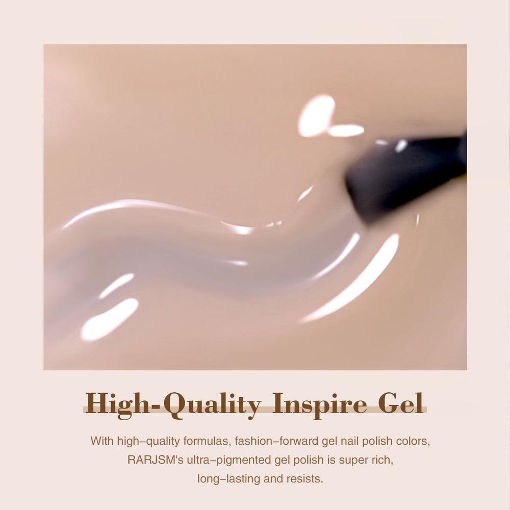RARJSM aplicación suave de gel tono piel para uñas con resultado uniforme.