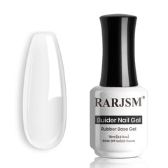 RARJSM gel base rubber transparente para adherencia duradera en uñas.