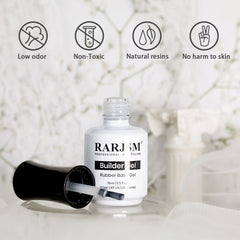 Gel extensor rápido RARJSM para alargar uñas con acabado suave.