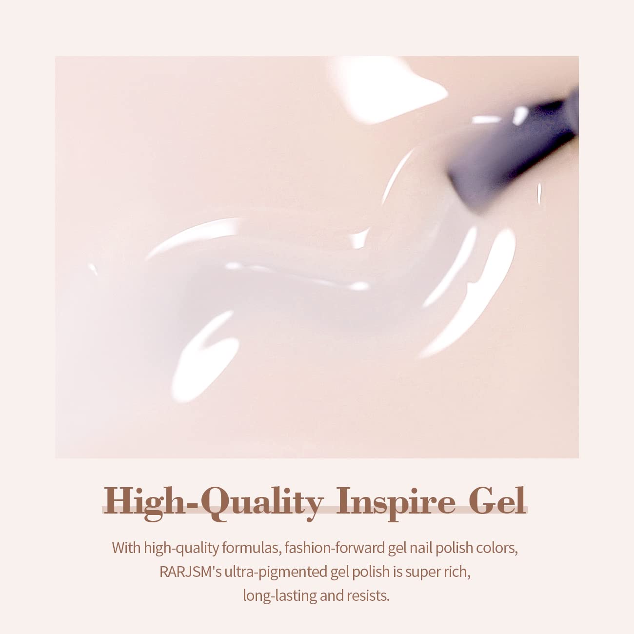 RARJSM gel nude, ideal para uso en casa con calidad de salón.