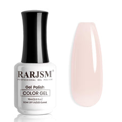 RARJSM gel uñas nude rosa claro, acabado translúcido para look natural.