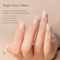 RARJSM gel nude, tono rosado suave, combina con todos los tonos de piel.