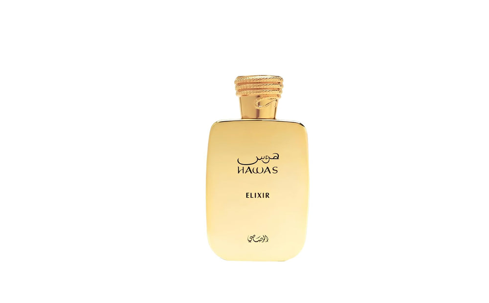 Rasasi Hawas Elixir frasco de 100 ml para hombres, diseño elegante para uso diario