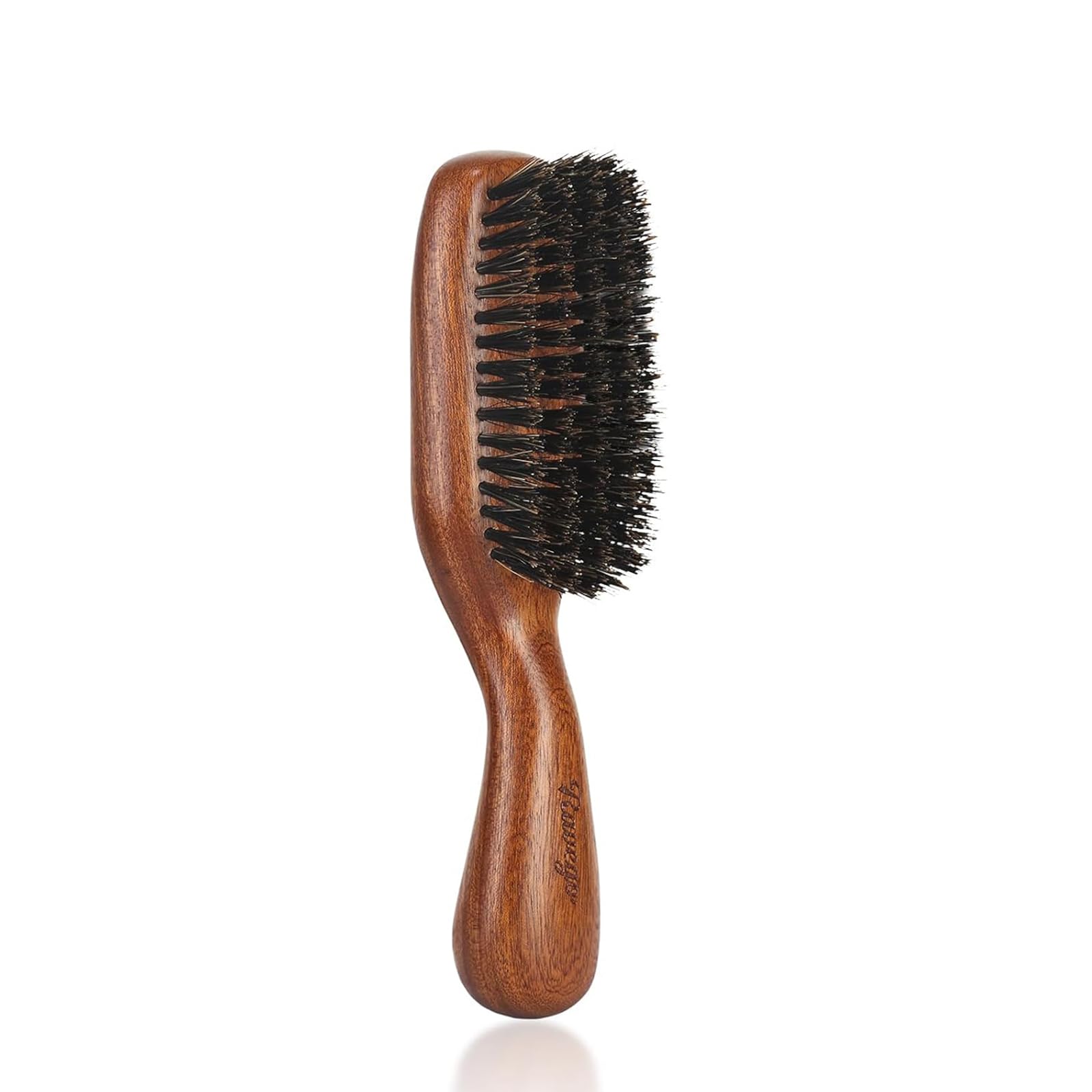 RAVEGO cepillo cabello cerdas jabalí distribuye aceites naturales para brillo y suavidad.