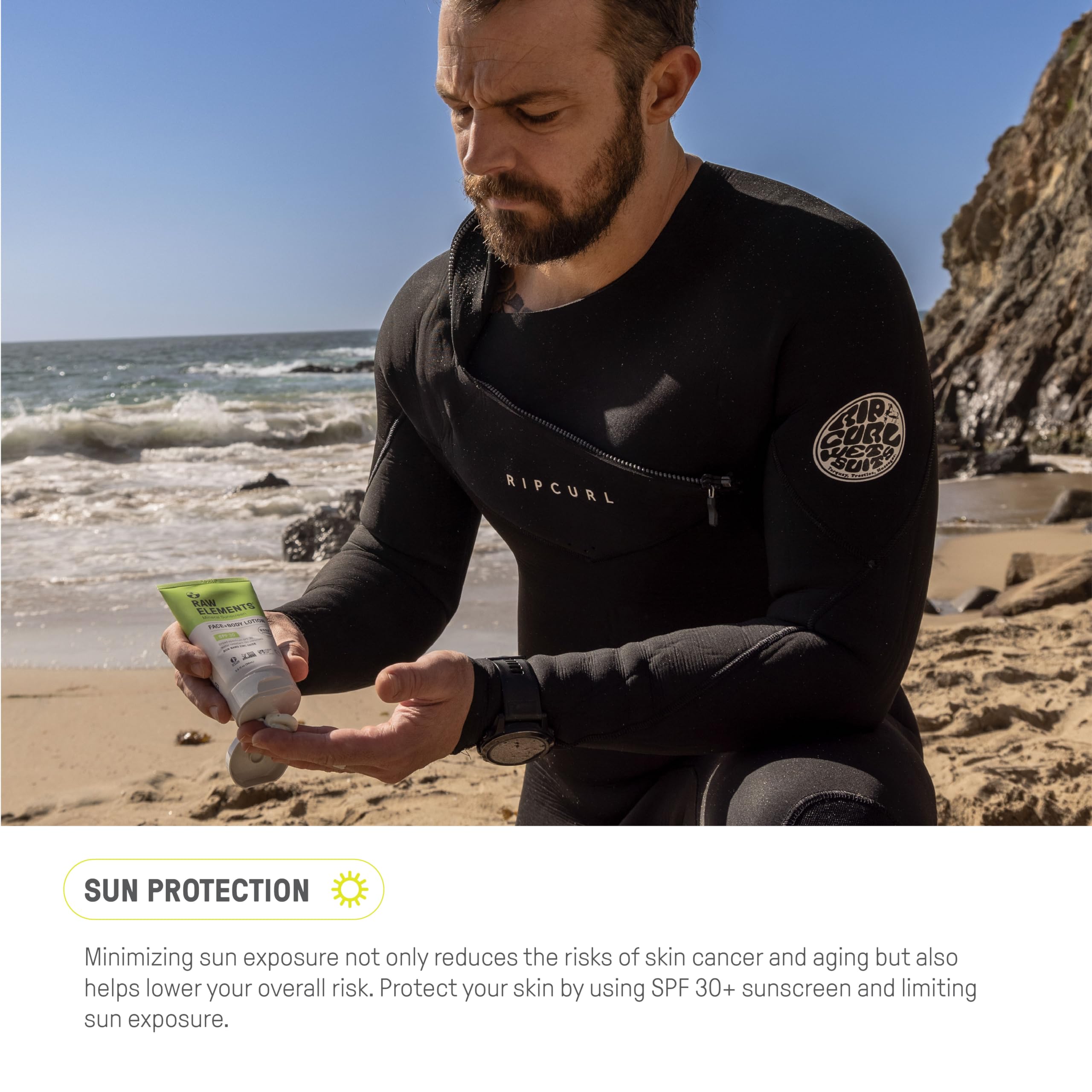 Uso diario al aire libre con Raw Elements para playa y campo.