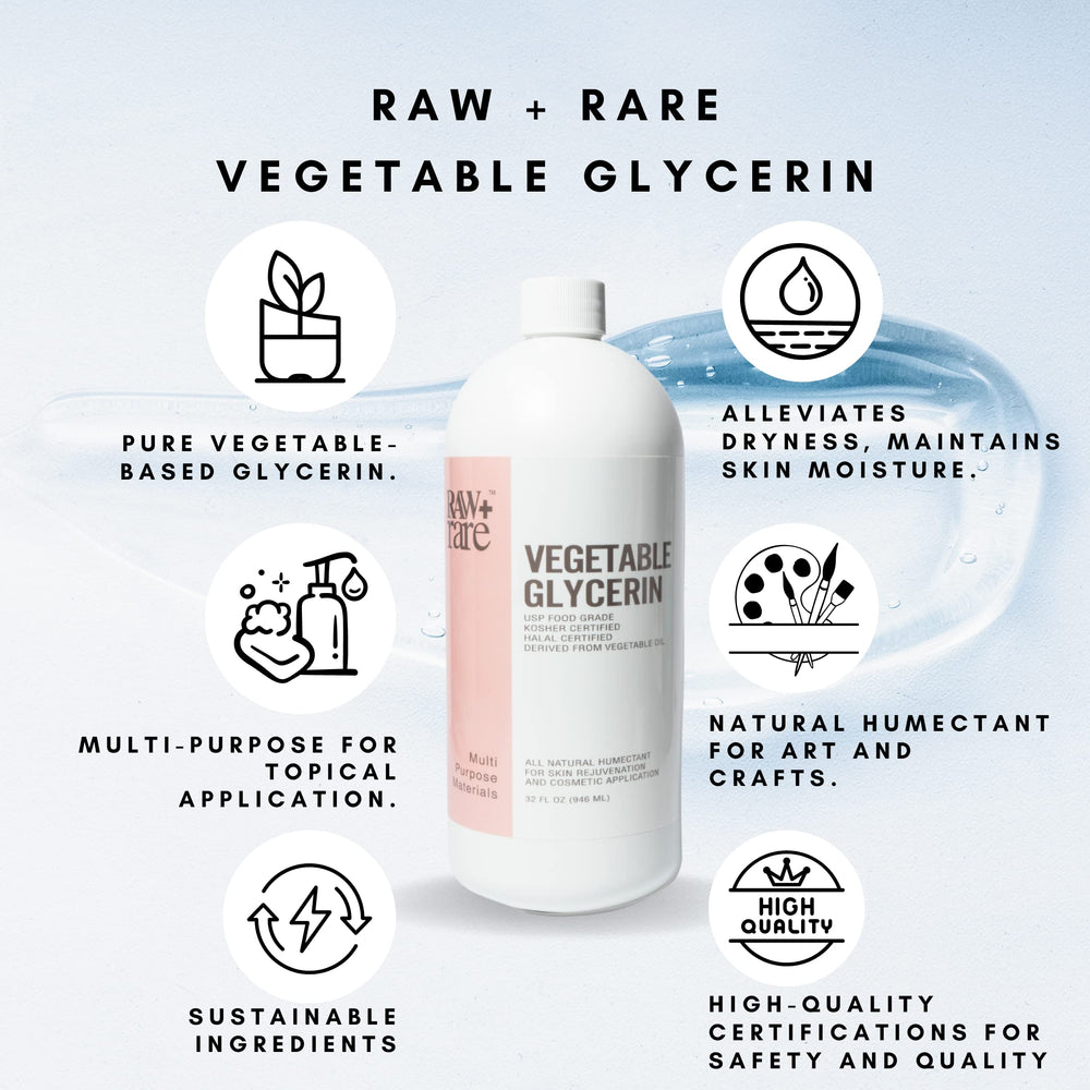 Glicerina vegetal Raw Plus Rare para uso tópico en piel