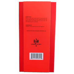 RawChemistry para él, botella trasera, detalle premium de la presentación